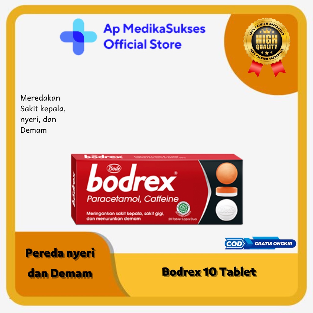Jual Bodrex 10 Tablet / Obat Pereda Nyeri / Paracetemol / Demam / Sakit ...