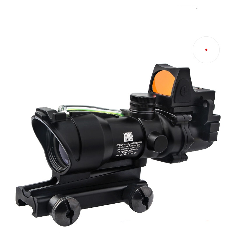 Jual PREORDER 4X32 fiber magnifier scope with RMR red lence red dot