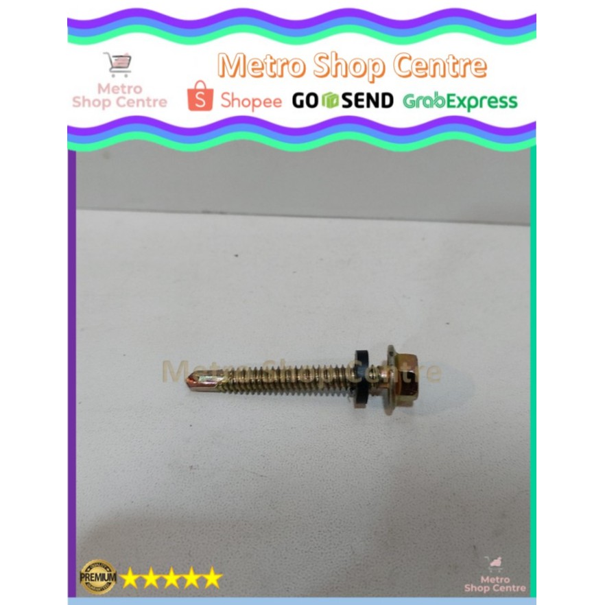 Jual Sekrup / Skrup / Baut Roofing 12 x 40 mm Screw Ruping Baja Ringan ...