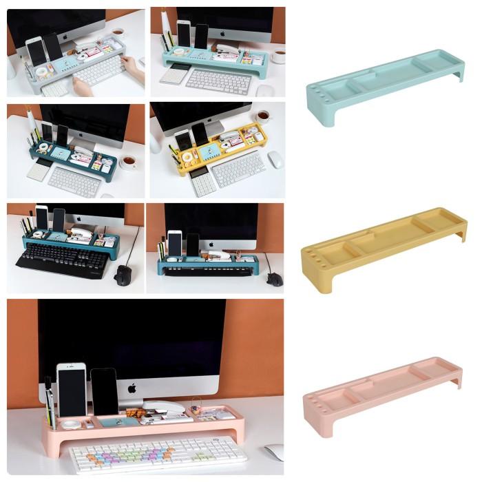Jual Rak Keyboard Desktop Organizer Charge Hp Holder Ipad Stand Laptop ...