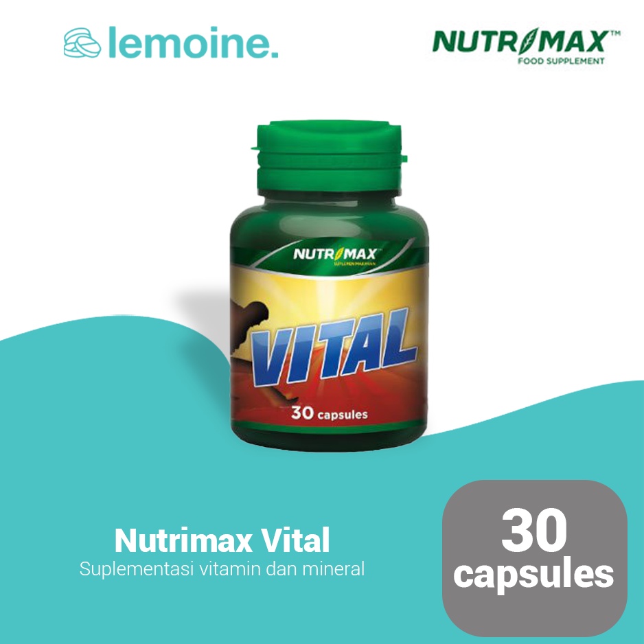 Jual Nutrimax Vital 30 Kapsul Vitamin Dan Zat Besi Untuk Obat Penambah ...