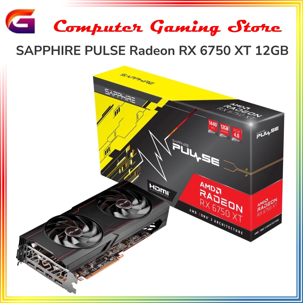 Jual SAPPHIRE PULSE AMD Radeon™ RX 6750 XT 12GB GDDR6 = VGA Card 