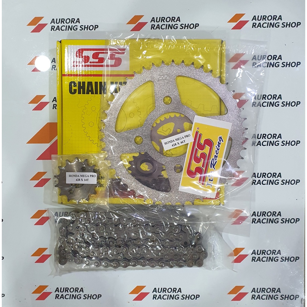 Jual Gear Set Honda Mega Pro Lama SSS Chain Kit Shopee Indonesia