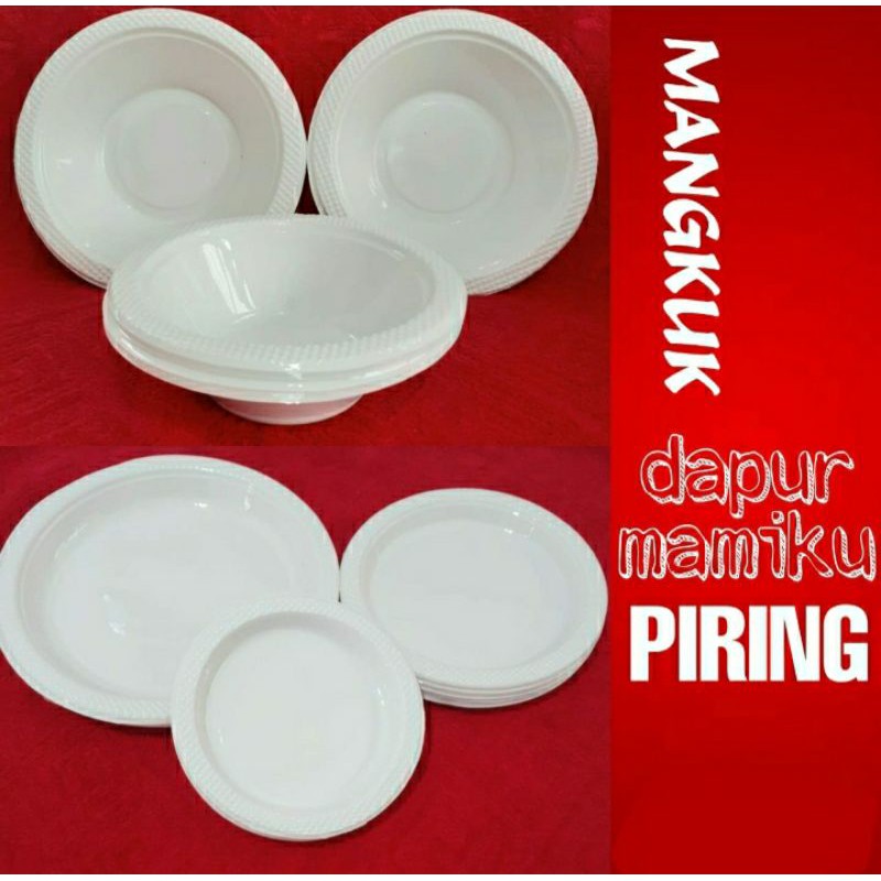 Jual Dapurmami Piring Mangkok Plastik Piring Sekali Pakai Piring Kue