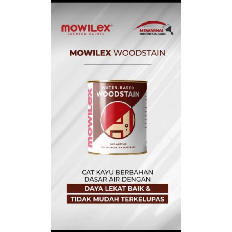 Jual Mowilex Woodstain Water Based Berbahan Campuran Air 1 Liter Cat Kayu Politur Cat 4573