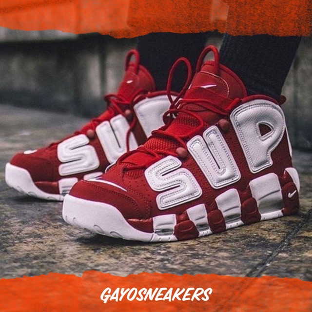 Jual NIKE UPTEMPO SUPREME University Red Shopee Indonesia