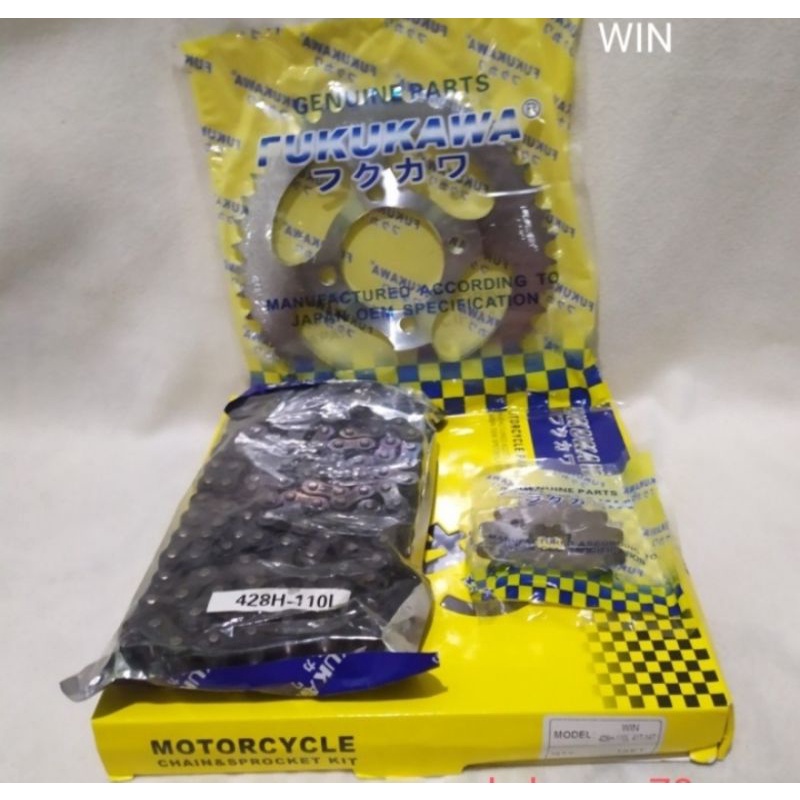 Jual GEAR PAKET GIR SET HONDA WIN 428H110L 41T/14T FUKUKAWA Shopee Indonesia