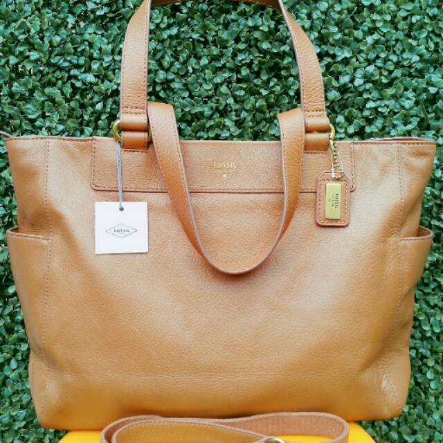 Jual Authentic Fossil Bag Amanda Shopper Camel Shopee Indonesia