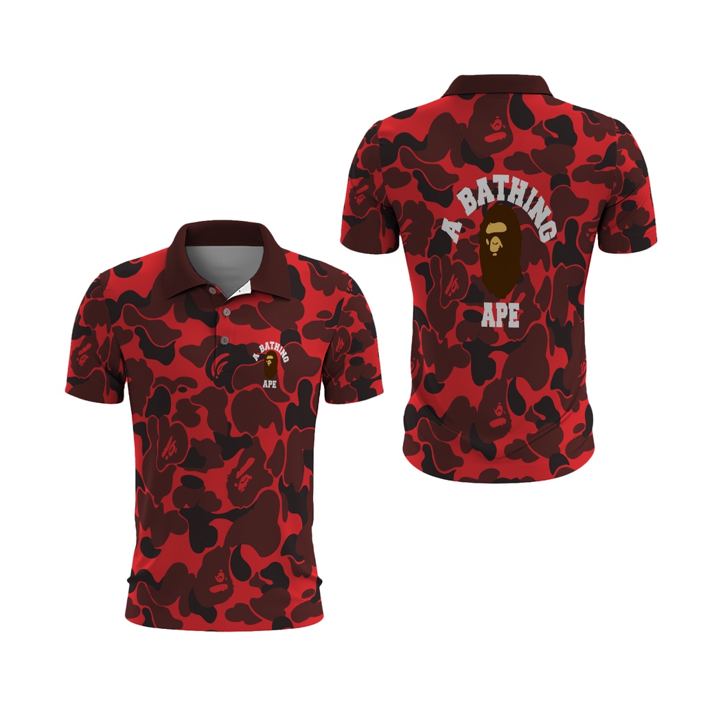 Jual [Riashop] Kaos Kerah Polo A Bathing Ape Bape Polo Shirt Ape