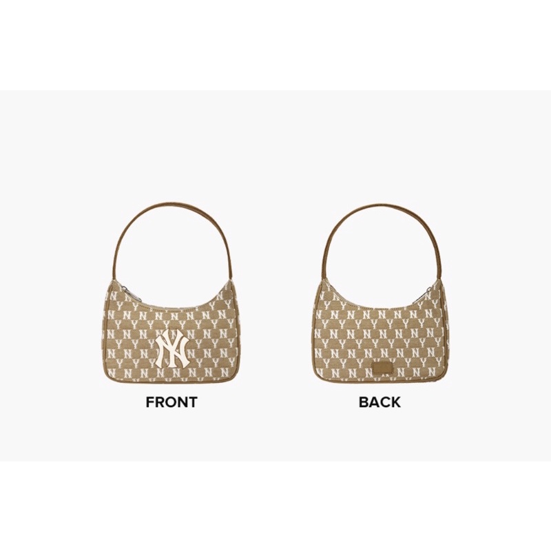 Túi MLB Hobo Bag Monogram Jacquard NY - Beige