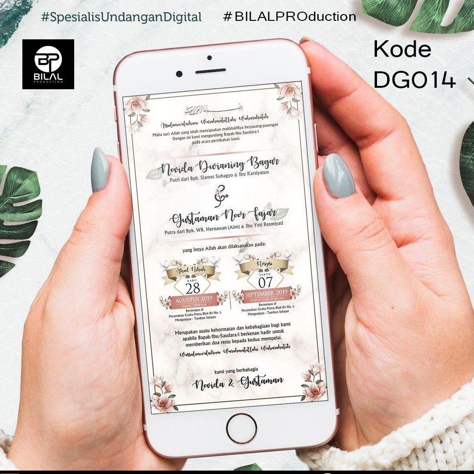 Jual UNDANGAN DIGITAL - DG014 // STATIK GAMBAR | Shopee Indonesia