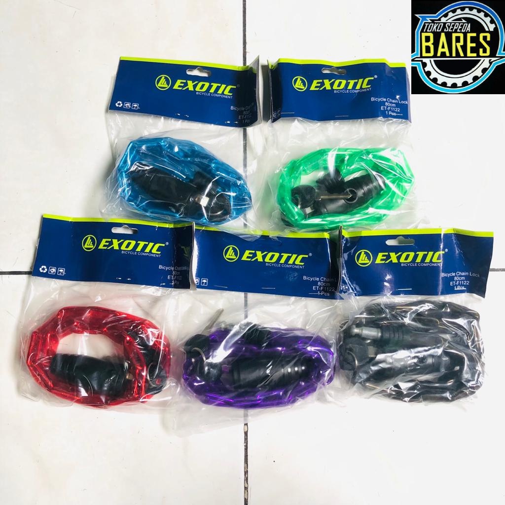 Jual Kunci Gembok Sepeda Rantai V-Lock / Exotic ET-1307 / ET-F1122 ...