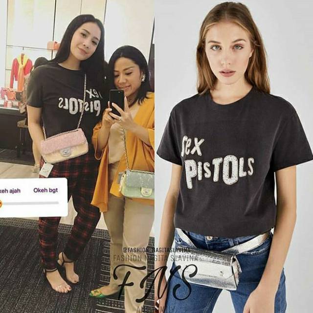 Jual Bershka nagita oversized tee sex pistols Shopee Indonesia 