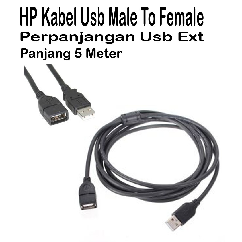 Jual Kabel Ekstensi Perpanjangan Usb Male To Female Merek Hp 5 Meter Shopee Indonesia