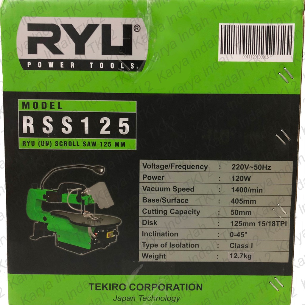 Jual Scroll Saw RYU RSS125 Mesin Gergaji Meja Ukir Kayu VARIABLE SPEED ...