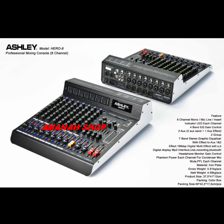 Jual Mixer Audio Ashley Hero Hero Original Shopee Indonesia