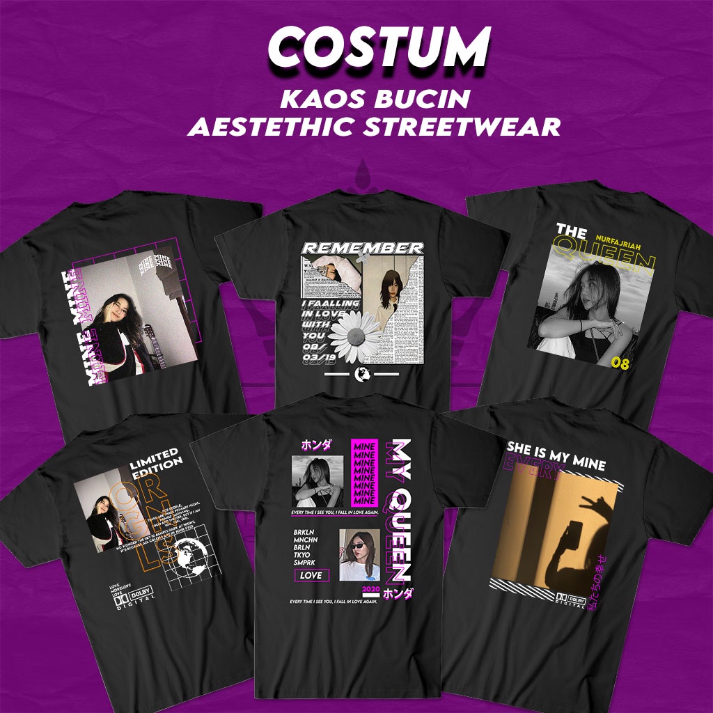 Jual Kaos Baju CUSTOM FOTO STREETWEAR BISA REQUES DESIGN PACAR KALIAN