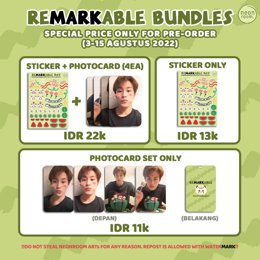 Jual STICKER DECO PHOTOCARD NCT MARK LEE BIRTHDAY FANMADE || STICKER ...