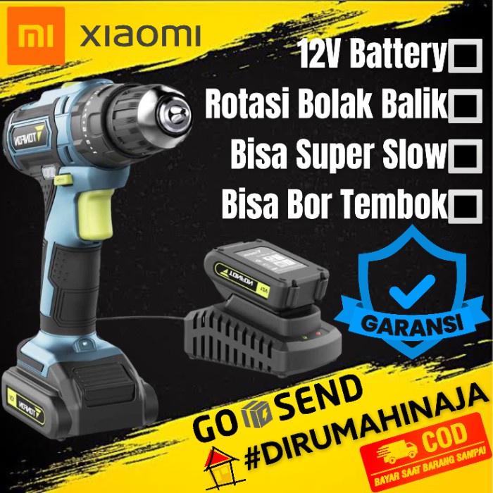 Jual Xiaomi Mijia Tonfon Wireless Electric Power Drill Bor Listrik