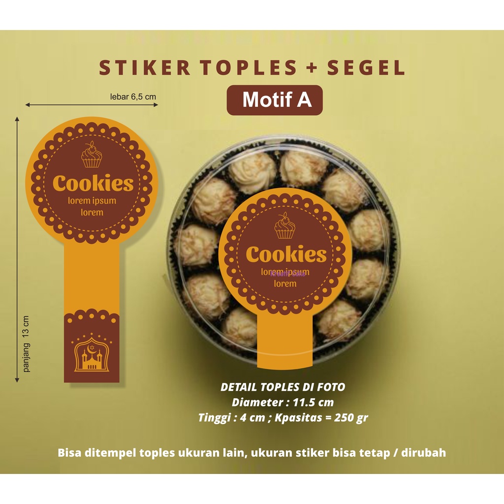 Jual Stiker Label dan Segel untuk Toples Kue Lebaran, Hari Raya Idul ...