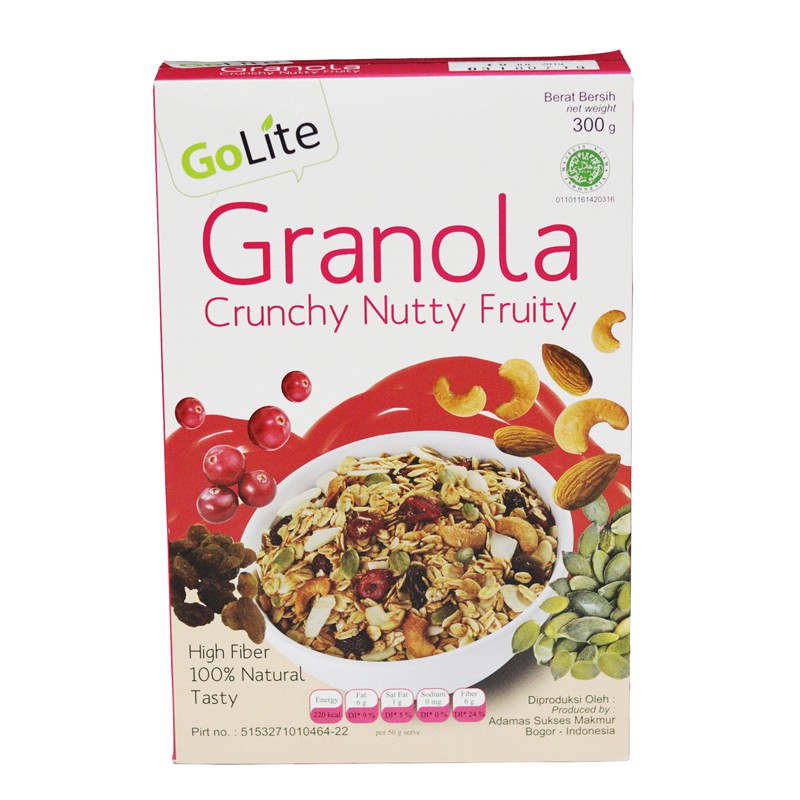 Jual Go Lite - Granola Crunchy Nutty Fruity 300gr | Shopee Indonesia