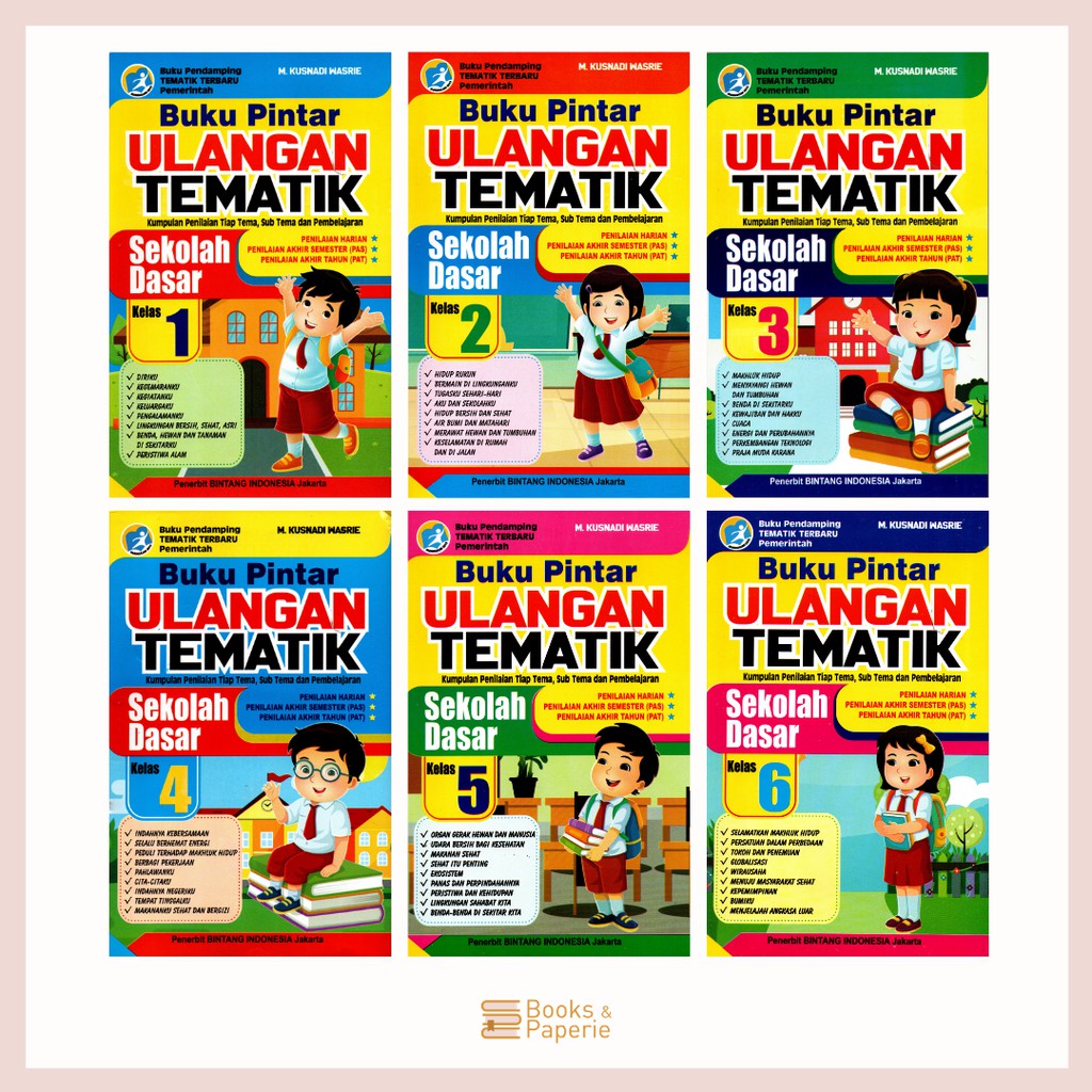 Jual BUKU PINTAR ULANGAN TEMATIK SD KELAS 1,2,3,4,5,6 (BUKU PENDAMPING ...