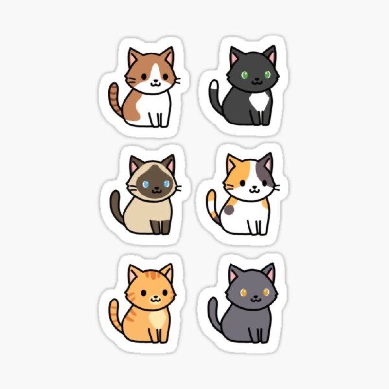 Jual Cute Cat Sticker Shopee Indonesia 1348