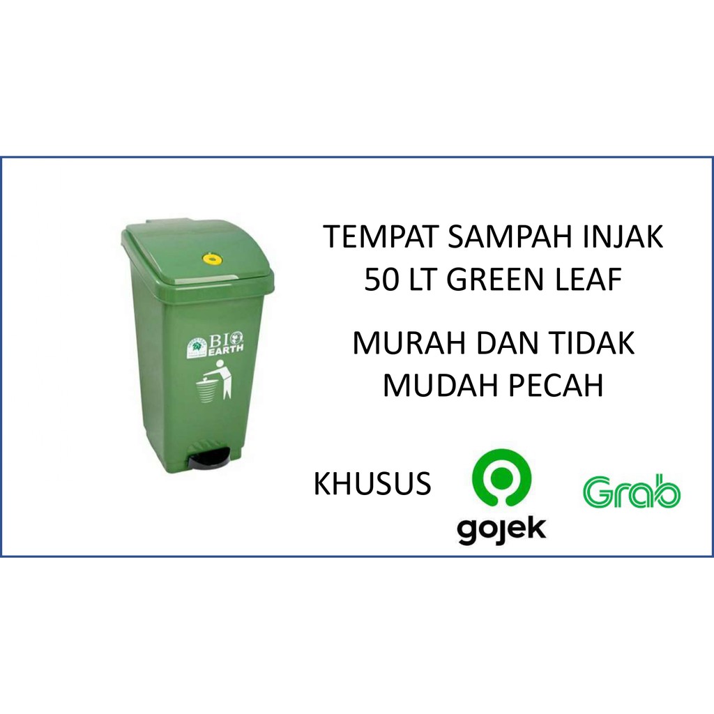 Jual Tempat Sampah Injak 50 Liter Tempat Sampah Bio Green Leaf 2160