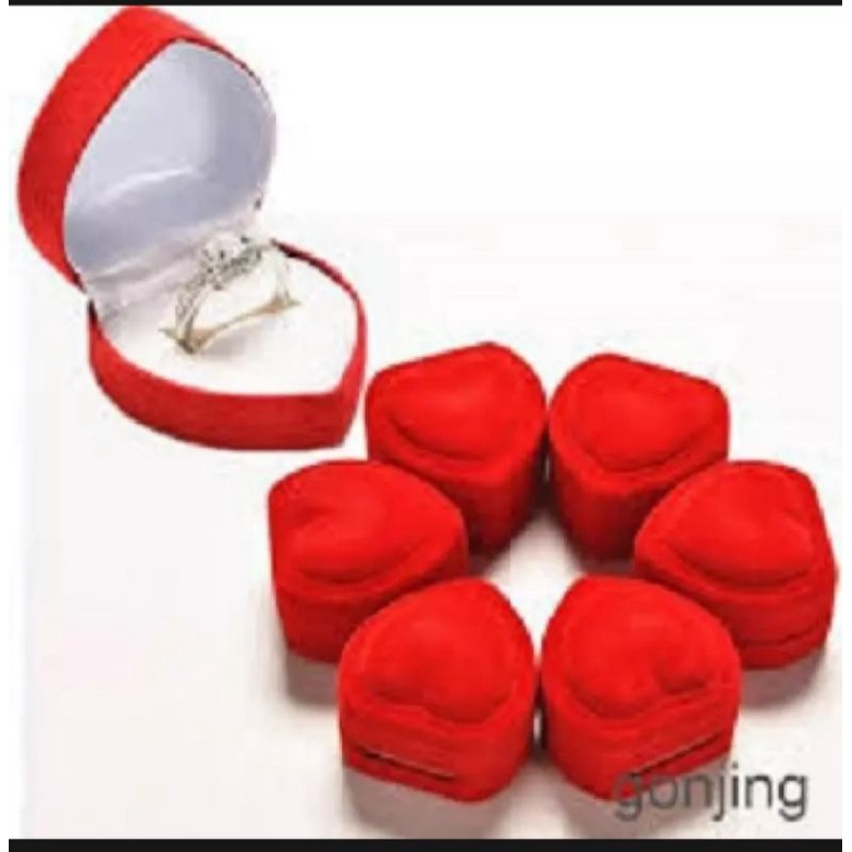 Jual new arrival!! tempat cincin tempat perhiasan cincin box love gold ...