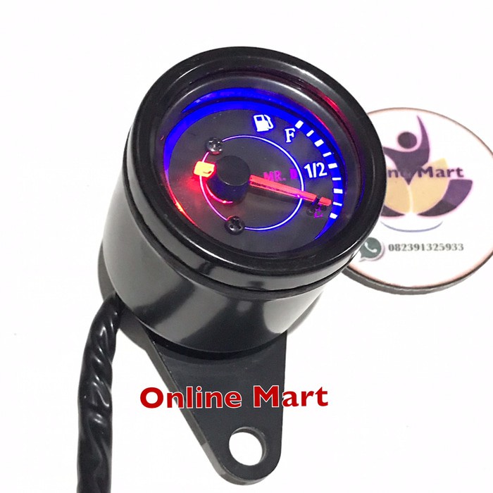 Jual speedometer fuel meter ampere bensin hitam Variasi fuelmeter ...