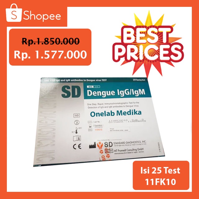 Jual IVD Dengue Igg/Igm SD Bioline IgG Anti Dengue IgM Anti Dengue ...