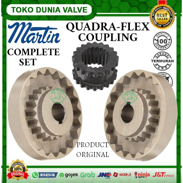 Jual QUADRAFLEX 5S+JEM RUBBER W/ FLANGE COMPLETE SET MARTIN COUPLING