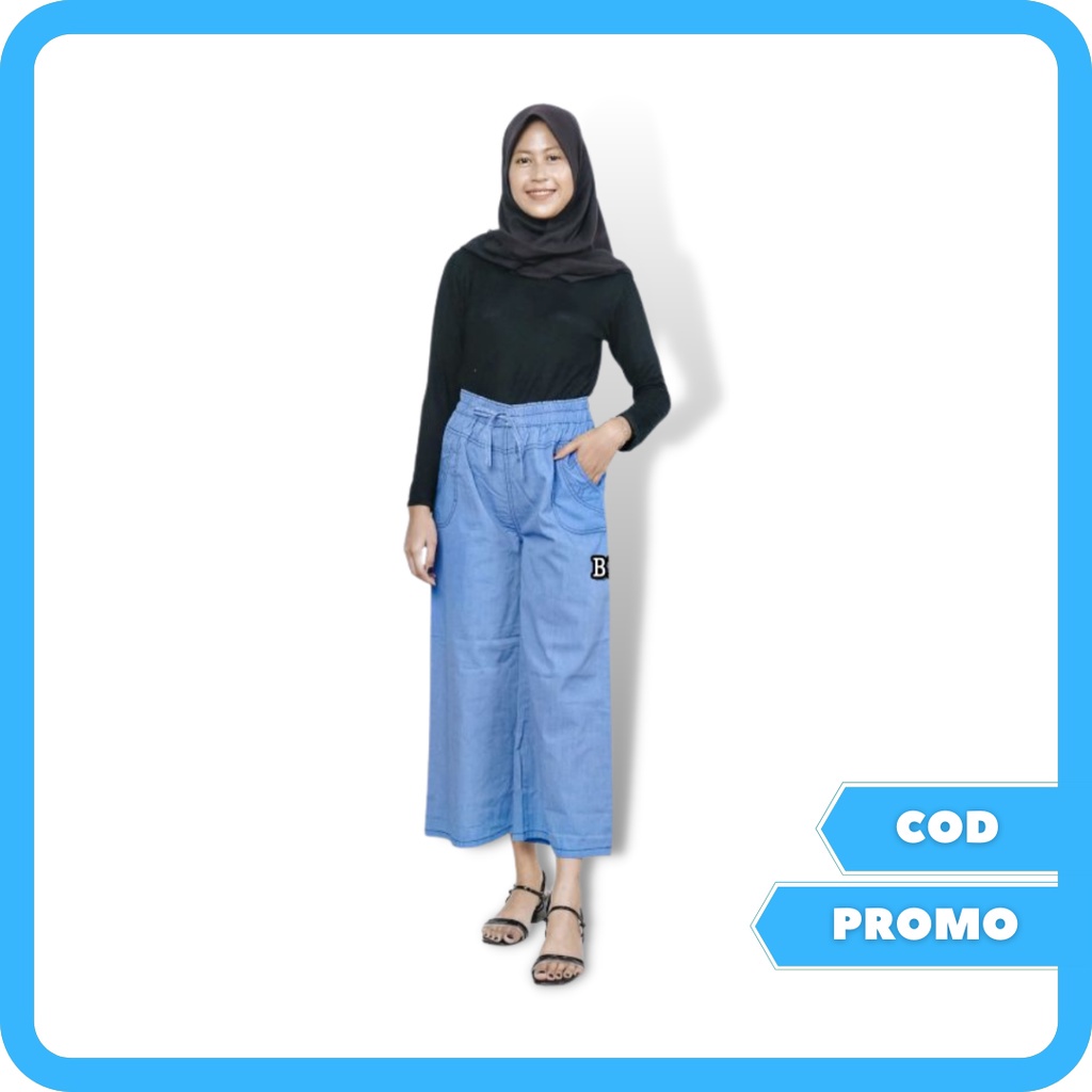 Jual Celana Kulot Jeans Highwaist Loose Jeans Kulot Jeans Kulot Jeans Wanita Kulot Jeans