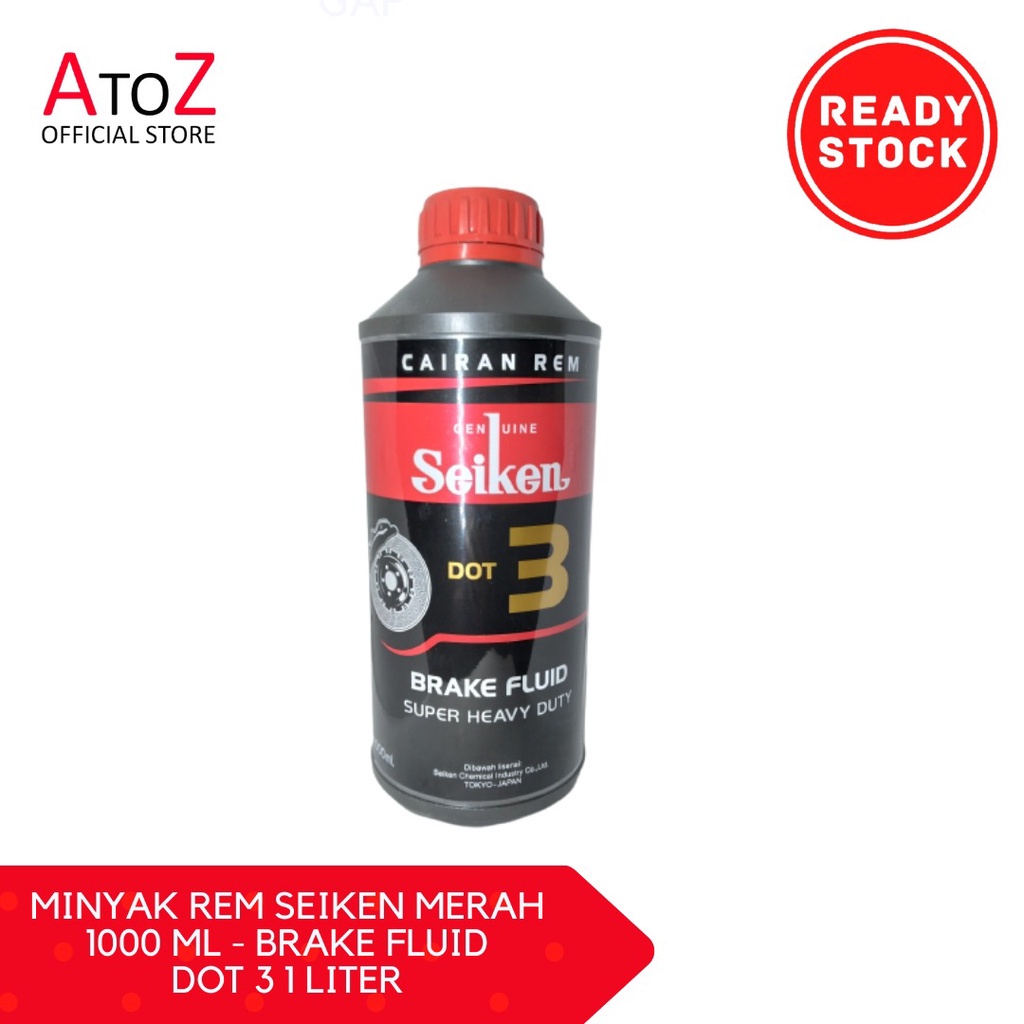 Jual MINYAK REM SEIKEN MERAH 1000 ML BRAKE FLUID DOT 3 1 LITER