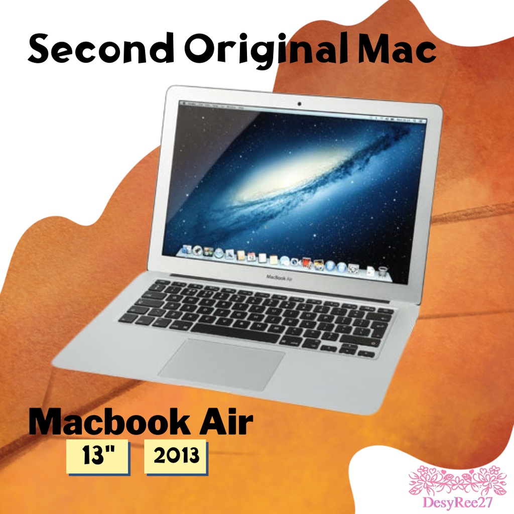 Laptop apple second MacBOOK Air 13-Inch 2013 Core i5 8GB ssd 128 GB - 256  GB harga terjangkau