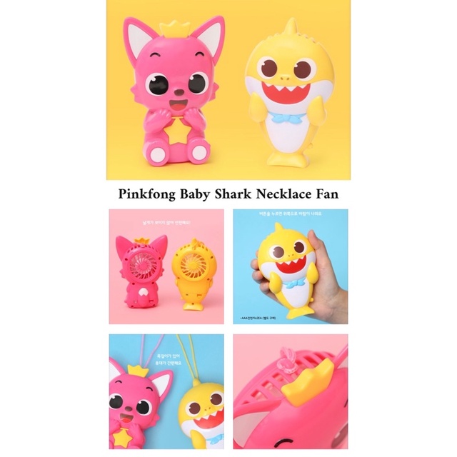 Jual Pinkfong Baby Shark Necklace Fan | Shopee Indonesia