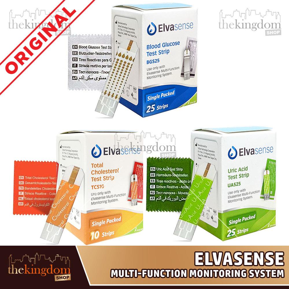 Jual Elvasense Strip Gula Darah Kolesterol Asam Urat Glucose ...