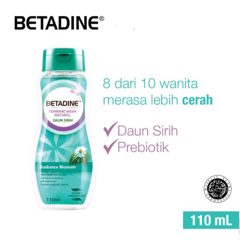 Jual betadine feminine wash natural daun sirih residence blossom 110ml