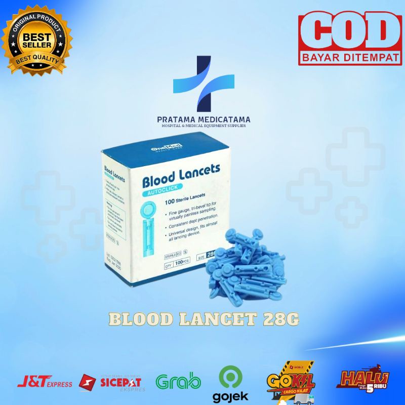 Jual Blood Lancet Onemed 28G Isi 100 Shopee Indonesia