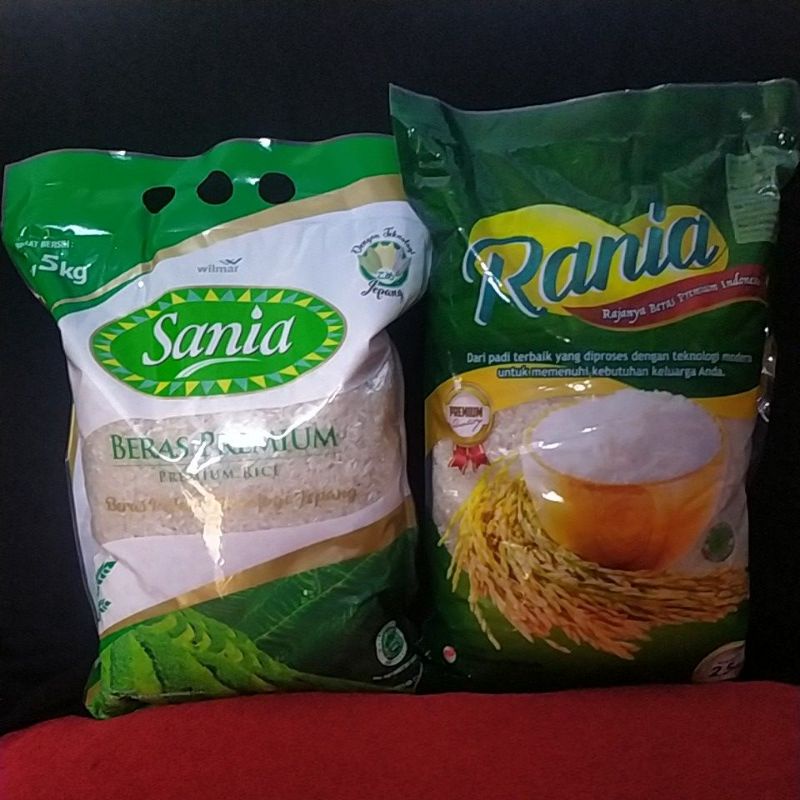 Jual beras premium 2,5kg/3,32lt sania,beras Rania,beras murah,,beras ...