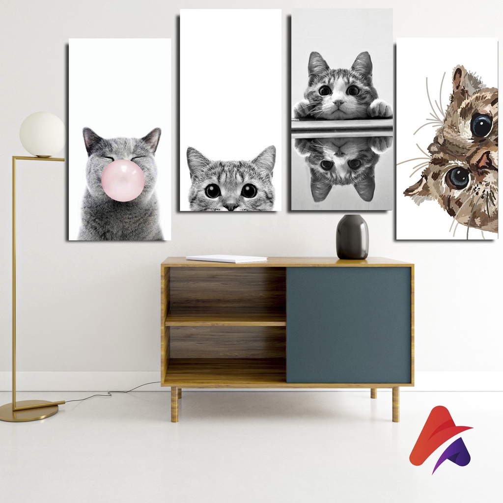 Jual APILITO (15X30 CM) HIASAN DINDING KUCING WALL DECOR HIASAN DINDING ...