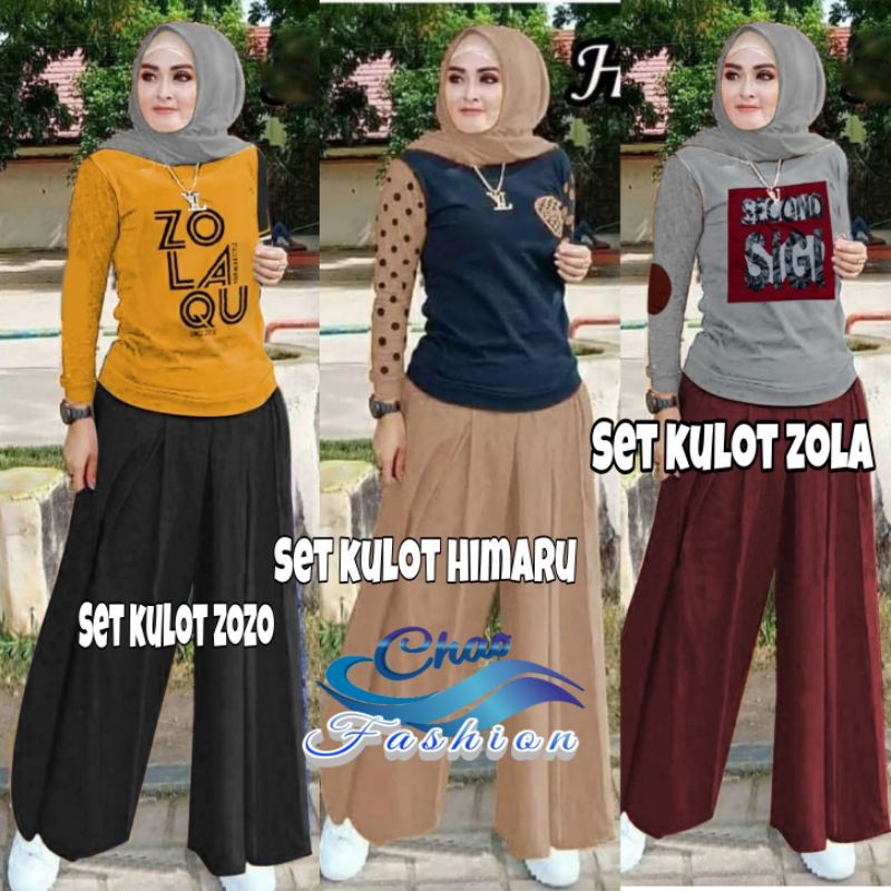 Jual SETELAN MUSLIM WANITA / SET KULOT / PAKAIAN MUSLIM WANITA
