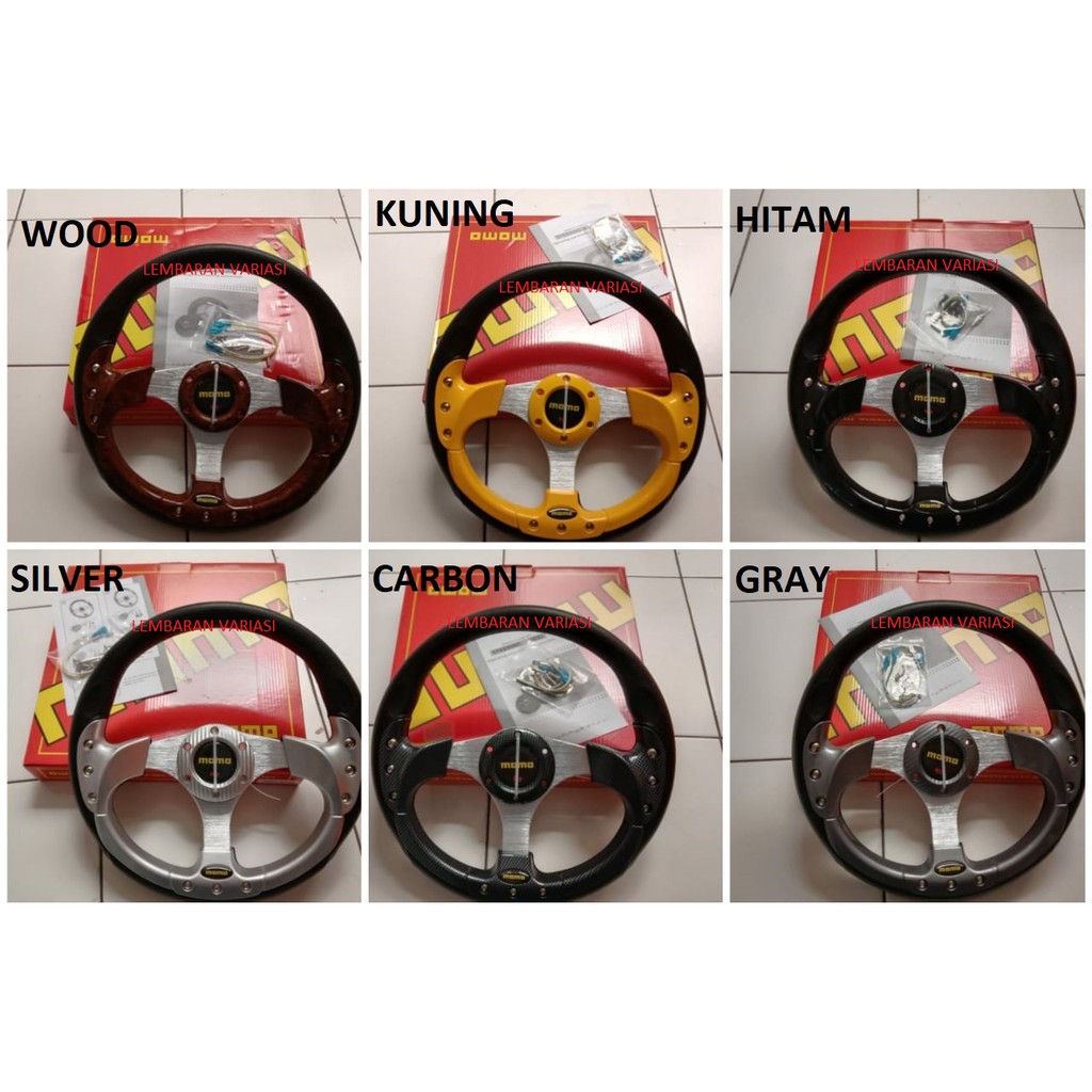 Jual Stir Setir Steer Racing Mobil Universal Momo 13 inch | Shopee ...