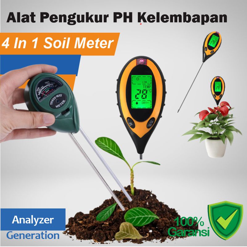 Jual Alat Ukur Ph Tanah Ukur Suhu Temperatur Tanah Kelembapan Tanah Shopee Indonesia