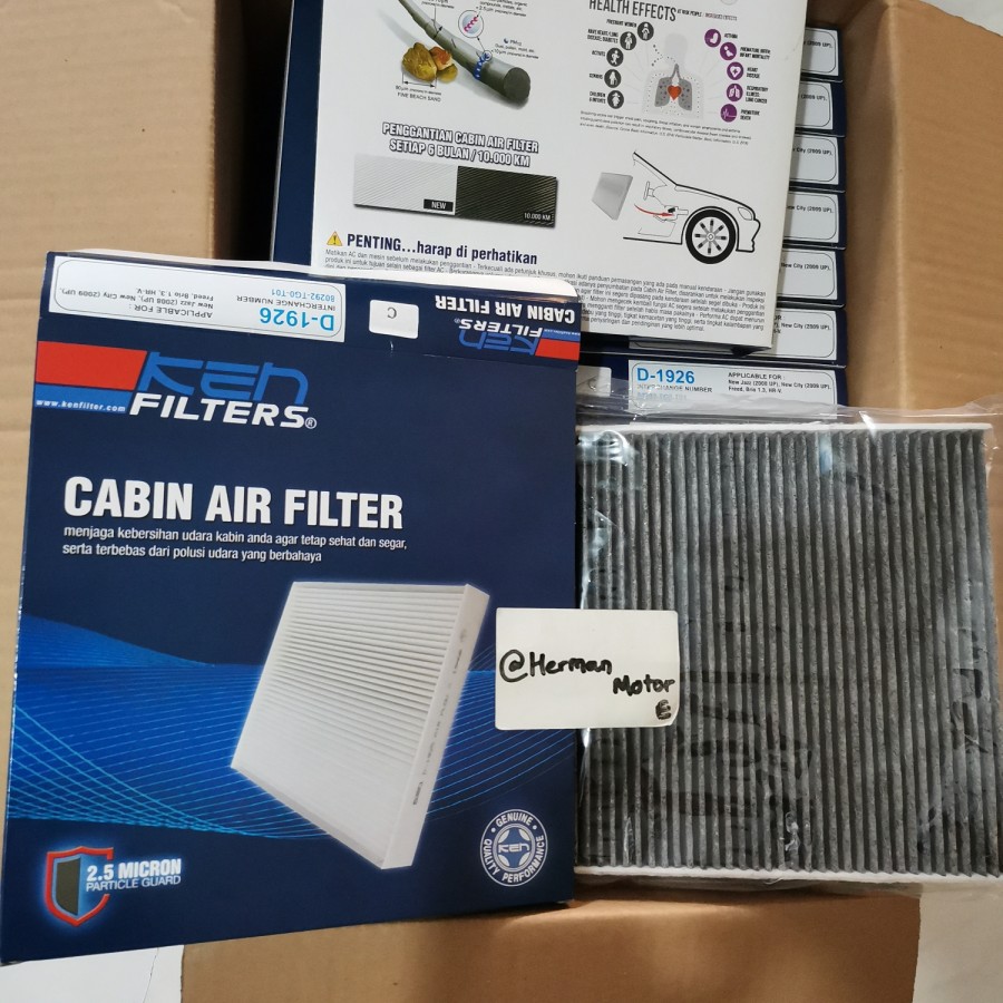 Jual Filter saringan Ac CarbonC KEN D1926 Honda Freed HRV Jazz GE8