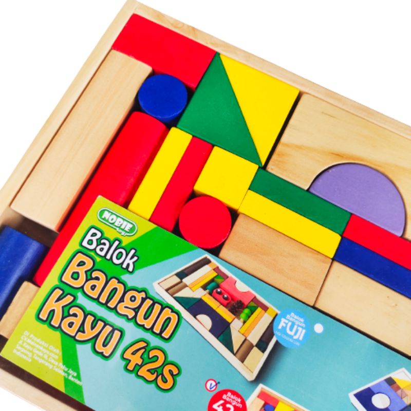Jual Nobie Balok Bangun 42s (mainan kayu edukasi open ended toys ...