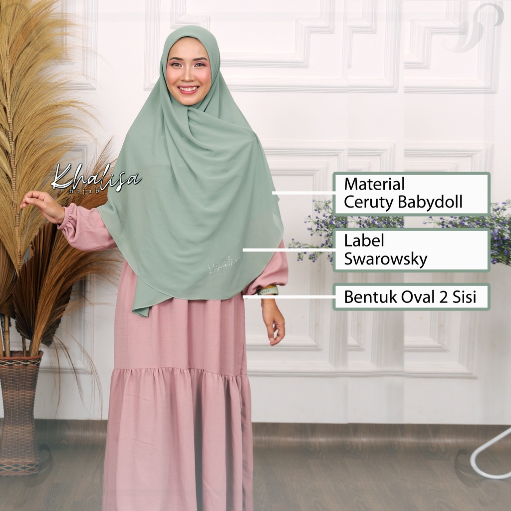 Jual Hijab Segi Empat Oval 140x140 Syar'i Ceruty Premium / Jilbab