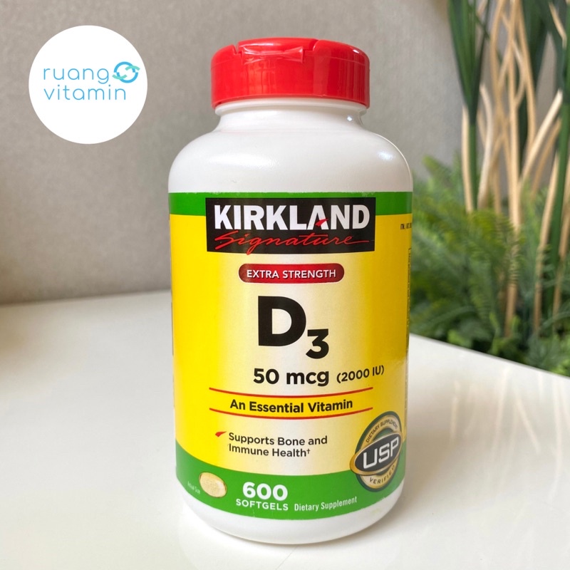 Jual KIRKLAND Vitamin D3 2000 IU (600 Softgels) Shopee Indonesia