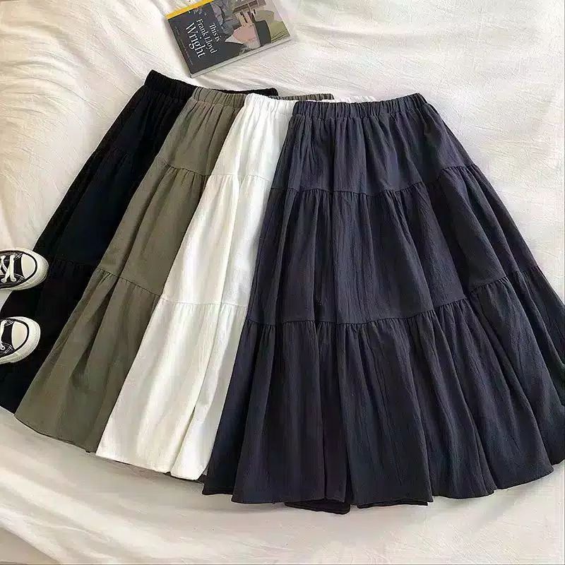 Jual IMA SKIRT - rok bestseller / rok katun rayon / skirt rayon / rok ...