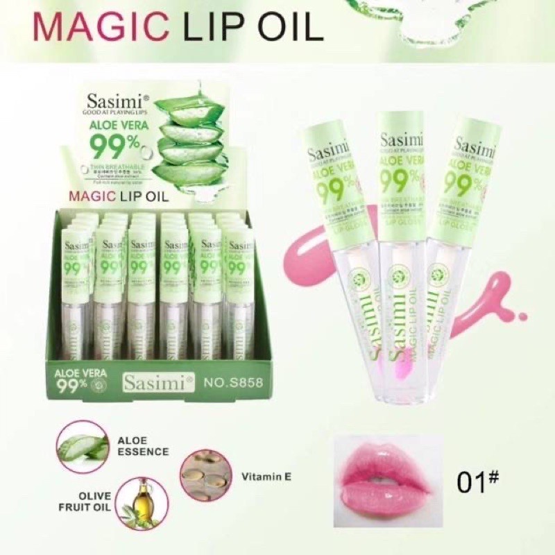 Jual SASIMI ALOE VERA 99 MAGIC LIP OIL S858(SATUAN) Shopee Indonesia